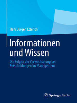 cover image of Informationen und Wissen